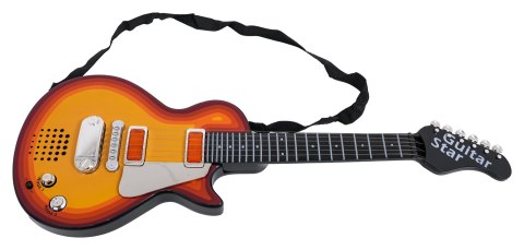 Elektryczna Gitara dla dzieci 3+ czerwony + Słuchawki z mikrofonem + Dźwięki Światła