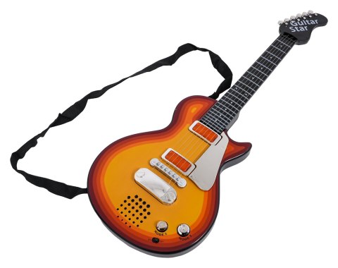Elektryczna Gitara dla dzieci 3+ czerwony + Słuchawki z mikrofonem + Dźwięki Światła