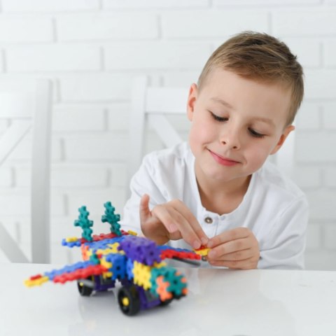 Klocki Meli Basic Tech+ 130 el. z kółkami i osiami - zestaw 3+