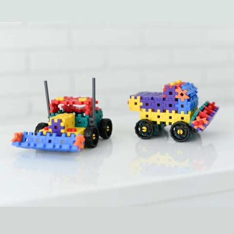 Klocki Meli Basic Tech+ 130 el. z kółkami i osiami - zestaw 3+