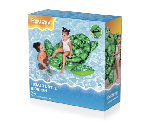 Bestway 41524 Dmuchany Żółw materac z uchwytami 1.50m x 1.45m