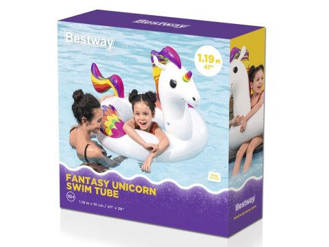 Bestway Duże koło do pływania 1,19m Jednorożec 36159