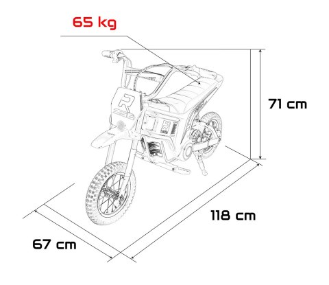 Motor na akumulator dla dziewczynki RZ56 MAX Różowy 350W