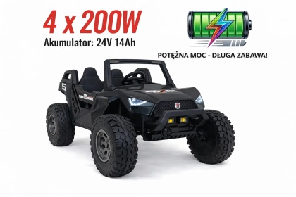 Auto BUGGY CLASH Challenger STRONG 24V 4x200 SX1928 do 16km/h kolor CZARNY