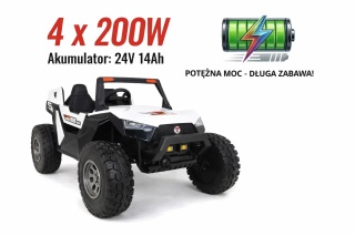 Auto na akumulator BUGGY CLASH STRONG 24V 4x200 SX1928 biały