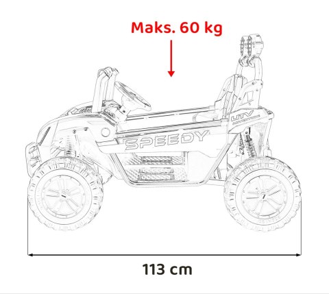 Auto na akumulator Buggy SPEEDY 4x4 Różowy 4x200W
