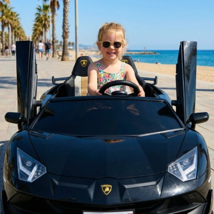 Lamborghini SVJ DRIFT dla 2 dzieci Czarny + Funkcja driftu + Pilot + MP3 LED + Wolny Start