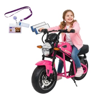 Motor na akumulator dla dziewczynki 24V LED amortyzatory