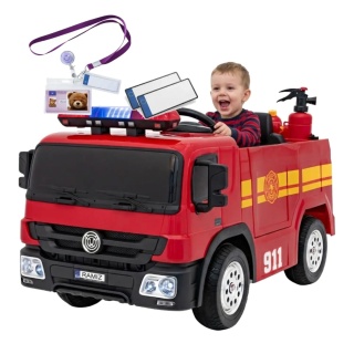 Wóz strażacki Straż Pożarna na akumulator 2x12V RS550 12000 RPM