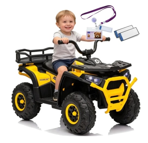 Pojazd Quad ATV dla dziecka Robust 01 Żółty4x35W KOŁA EVA