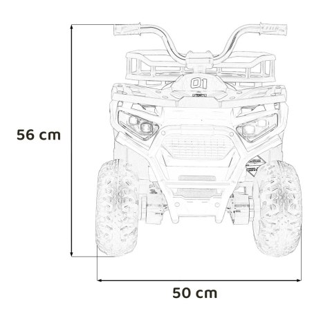 Pojazd Quad ATV dla dziecka Robust 01 Żółty4x35W KOŁA EVA