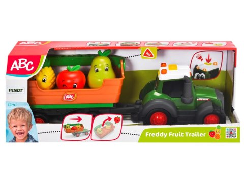 Traktor z przyczepą zdejmowaną Koszyk i 3 owoce - gra i świeci 12m+ ZA6182