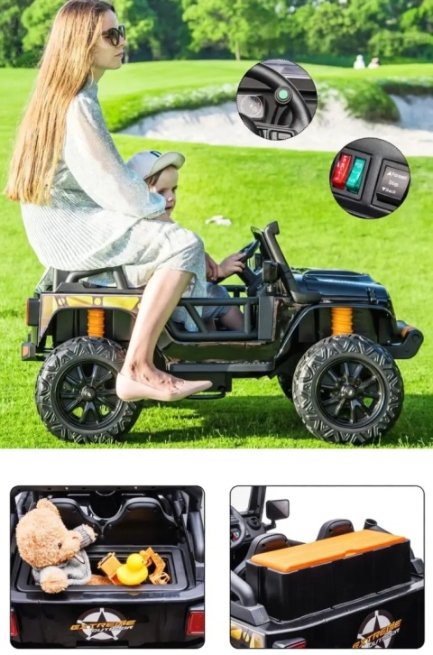Jeep Monster dla dzieci na akumulator 24V 4x200W jazda z rodzicem EVA