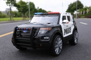 Pojazd SUV Police na akumulator 2x45W EVA Ecoskóra CH9935