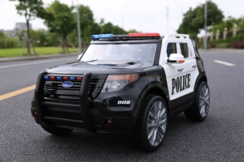 Pojazd SUV Police na akumulator 2x45W EVA Ecoskóra CH9935