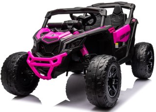 Can Am Maverick RÓŻOWY 4x4 4x200 WAT Auto na akumulator EVA SKÓRA Pilot Aku LI-ON