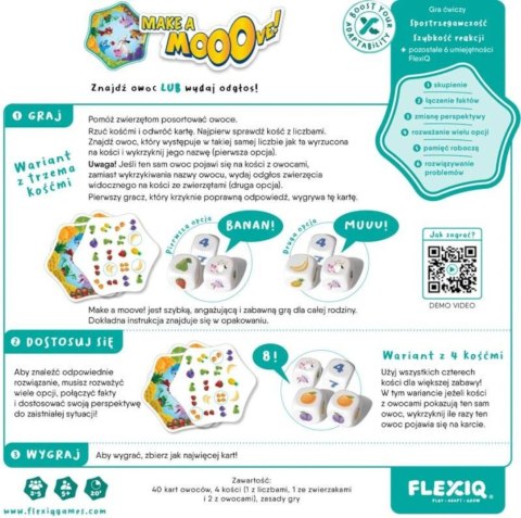 FlexiQ Make a Mooove - gra karciana na refleks dla dzieci 5+