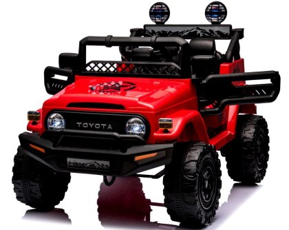 Toyota FJ Cruiser Czerwony, 4x4 miękki fotelik pilot Licencja AKumulator litowo-jonowy
