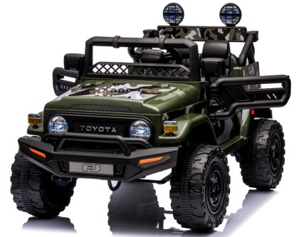 Toyota FJ Cruiser Zielony, 4x4 miękki fotelik pilot Licencja AKumulator litowo-jonowy