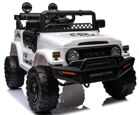 Toyota FJ Cruiser biały, 4x4 miękki fotelik pilot Licencja AKumulator litowo-jonowy
