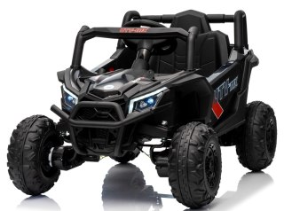 UTV2 R-sport Czarny Auto na akumulator 4x4 EVA SKÓRA Pilot Akumulator litowo-jonowy
