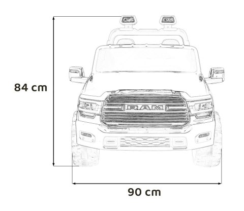 RAM 3500 na Akumulator – Duży, Mocny, Pełen Funkcji Czerwony [JJ2599]