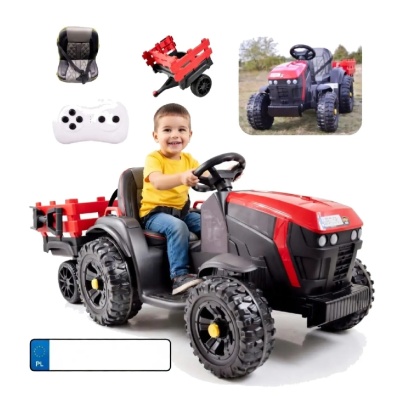 Traktor Titanium Z Przyczepą Czerwony