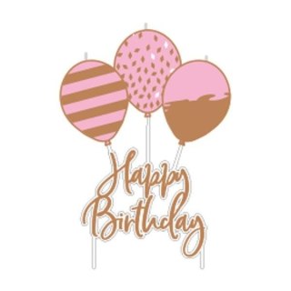 Świeczka na patyczku "happy birthday" 6,2x11,3cm