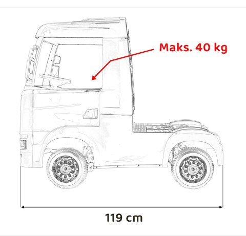 Auto Na Akumulator TIR Scania z mocnym napędem 4x4
