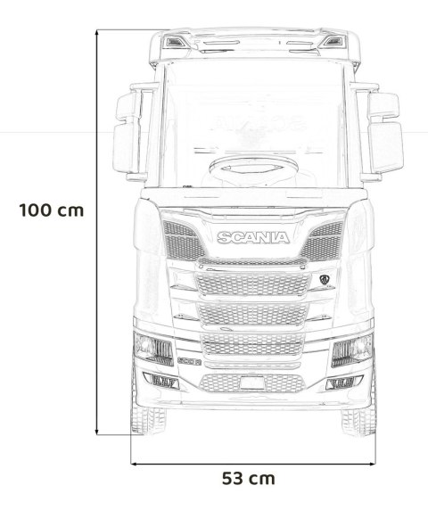 Auto Na Akumulator TIR Scania z mocnym napędem 4x4