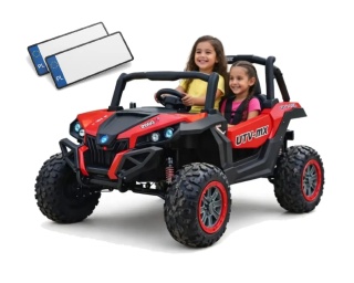 Terenowy Buggy SuperStar 4x4 na akumulator (Czerwony) + Kluczyk i Pokrowiec