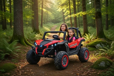 Terenowy Buggy SuperStar 4x4 na akumulator (Czerwony) + Kluczyk i Pokrowiec