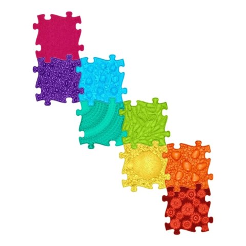Zestaw 8 mat sensorycznych Muffik Rainbow dla dzieci od 12 msc+