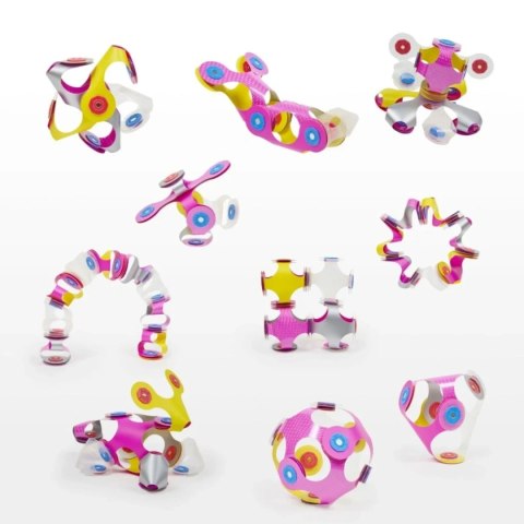 Clixo Sparkle 9 el. - błyszczące klocki magnetyczne 4+
