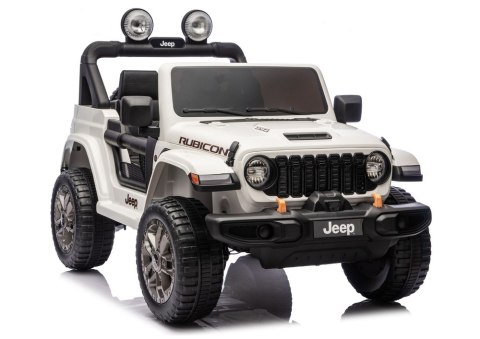 Auto na akumulator Jeep Rubicon 4x4 dla dzieci 24V biały DK-JWR556 moc 4x200W