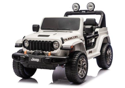 Auto na akumulator Jeep Rubicon 4x4 dla dzieci 24V biały DK-JWR556 moc 4x200W