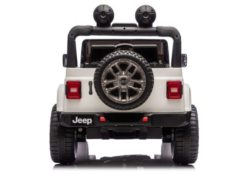 Auto na akumulator Jeep Rubicon 4x4 dla dzieci 24V biały DK-JWR556 moc 4x200W