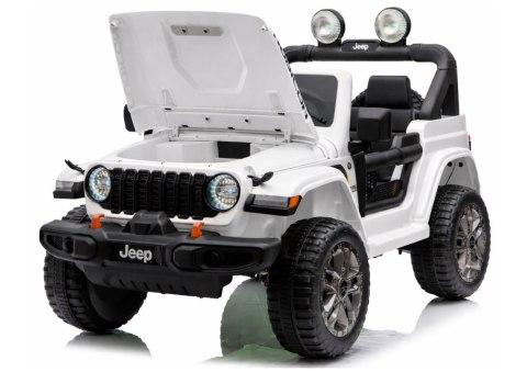 Auto na akumulator Jeep Rubicon 4x4 dla dzieci 24V biały DK-JWR556 moc 4x200W