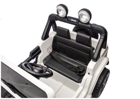 Auto na akumulator Jeep Rubicon 4x4 dla dzieci 24V biały DK-JWR556 moc 4x200W