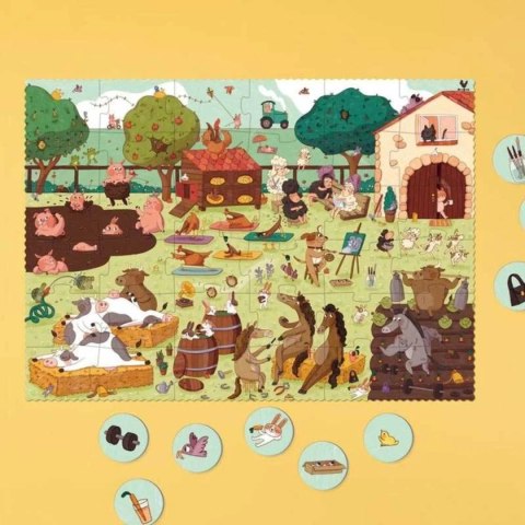 Puzzle Farmtastic traktorek 36 elem. gra szukaj-znajdź - Londji 3+
