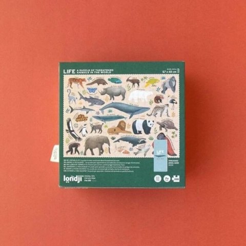 Puzzle edukacyjne Life zagrożone gatunki 200 el. - Londji 7+