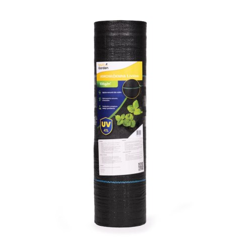 Agrowłóknina czarna agrotkanina UV 135g mata antychwastowa 3,2x50m kołki MulltiGarden