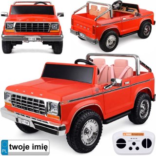 Auto na akumulator Klasyczny Ford Bronco czerwony Autko Pickup PA0338