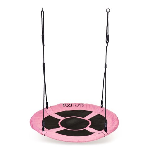 Huśtawka ogrodowa bocianie gniazdo 100 cm różowa ECOTOYS