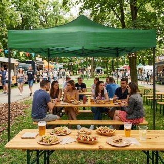 Pawilon ogrodowy eventowy automatyczny samorozkładalny namiot daszek 3x3 m zielony MultiGarden
