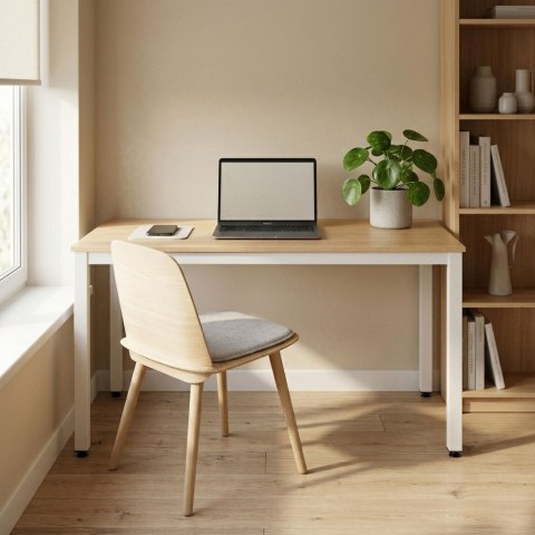 Stół do kuchni jadalni dla 4-5 osób biurko komputerowe 120x60 cm jasny dąb ModernHome