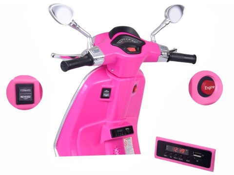 Motor skuter elektryczny VESPA na akumulator dla dziecka melodie PA0344