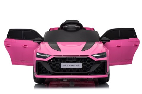Różowe Audi RS6 Avant GT 4x4 dla dzieci Elektryczny samochód na akumulator 12V