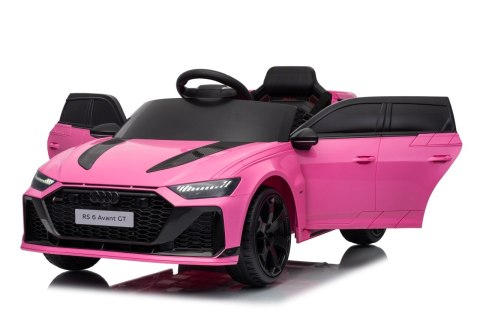 Różowe Audi RS6 Avant GT 4x4 dla dzieci Elektryczny samochód na akumulator 12V