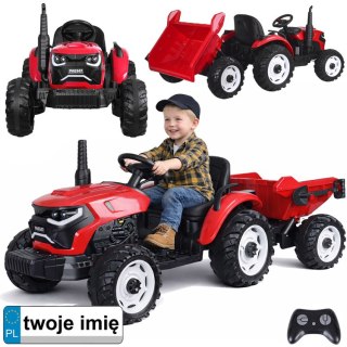 TRAKTOR na akumulator z przyczepą i ruchomym kiprem PA0347
